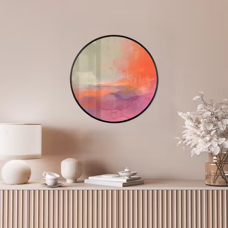 Kunst - Vloeiend - Overgangen - Oranje Fotolijst rond zonder passe partout klein -sfeer3