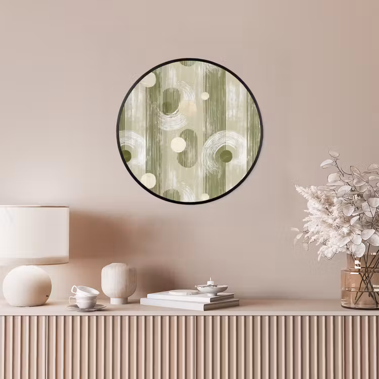 Artistiek - Modern - Groen Fotolijst rond zonder passe partout klein 856 -sfeer3