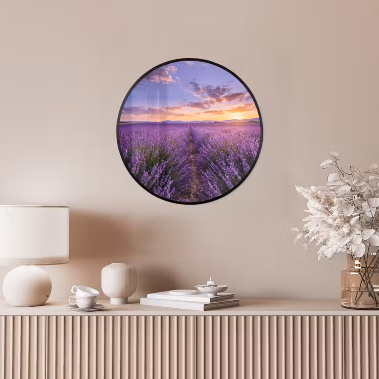 Lavendel - Veld - Natuur - Paars Fotolijst rond zonder passe partout klein -sfeer3