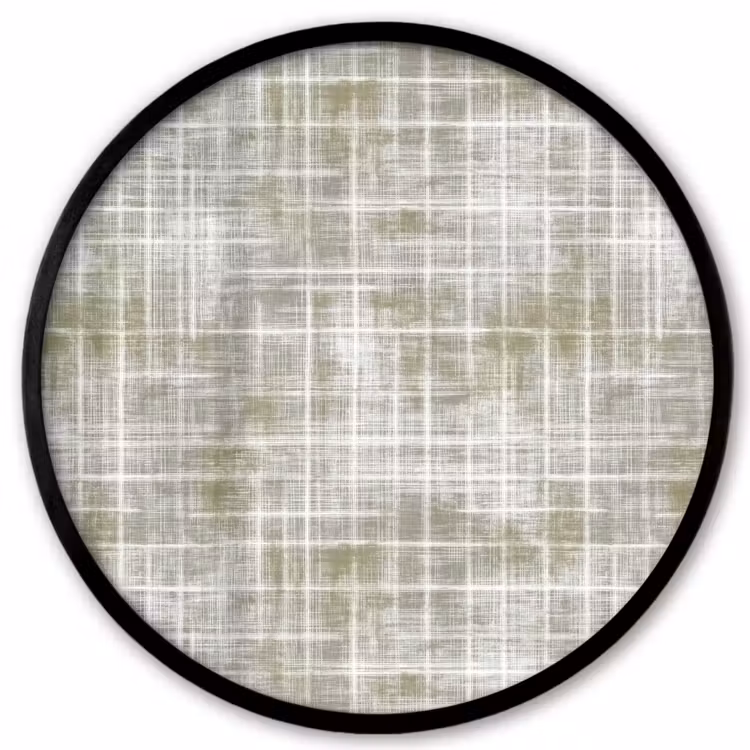 Linnen - Patroon - Groen Fotolijst rond zonder passe partout klein 856 -3d