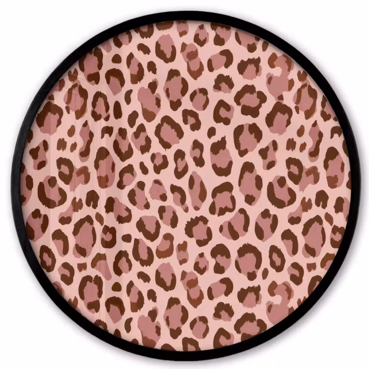Luipaard - Patroon - Roze Fotolijst rond zonder passe partout klein 856 -3d