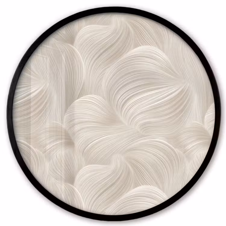 Lijnen - Waaier - Beige Fotolijst rond zonder passe partout klein 856 -3d