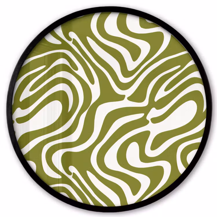 Lijnpatroon - Groen - Organisch Fotolijst rond zonder passe partout klein 856 -3d