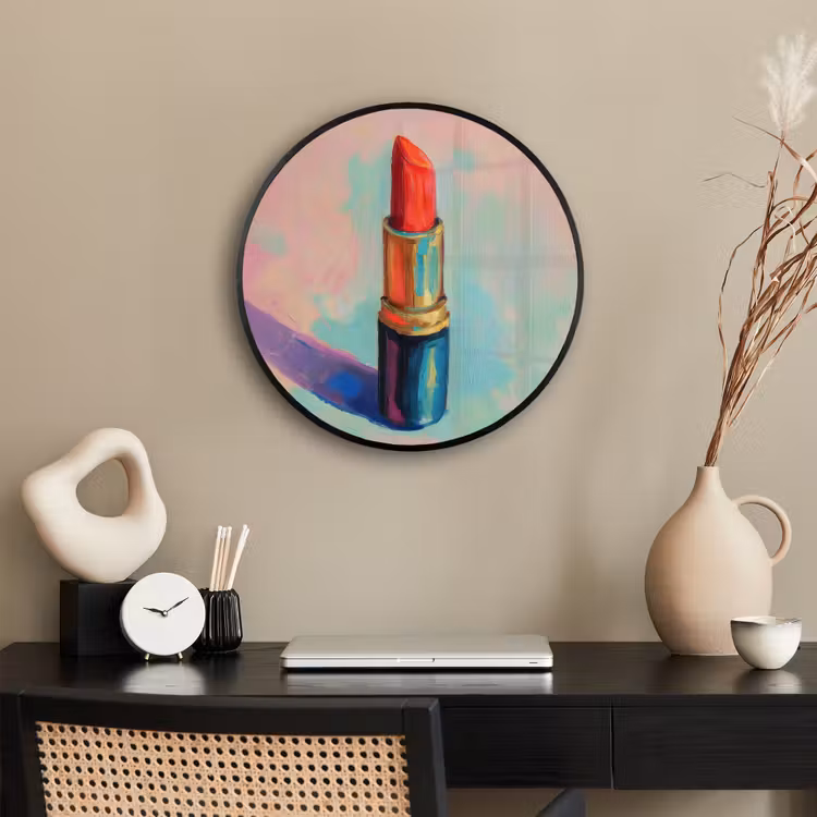 Lippenstift - Rood - Penseelstreken Fotolijst rond zonder passe partout klein -sfeer1