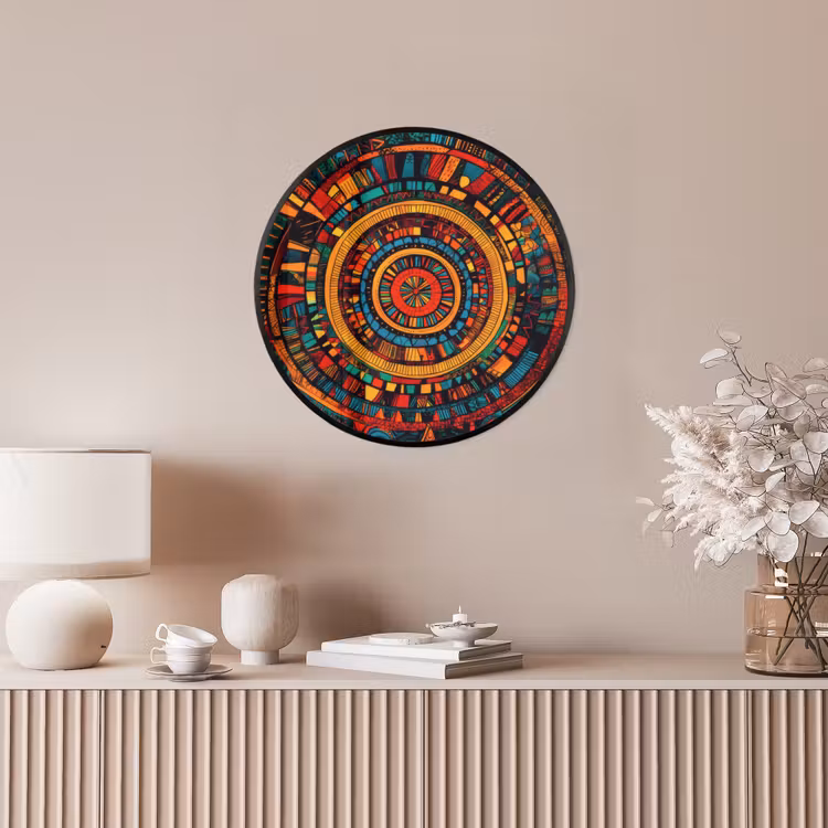 Mandala - Cirkels - Patronen Fotolijst rond zonder passe partout klein -sfeer3