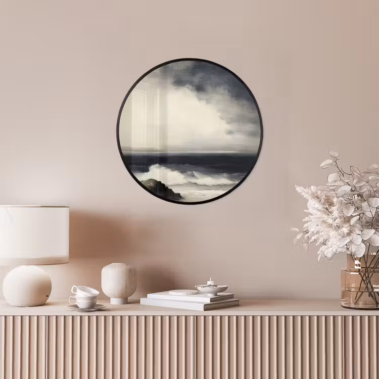 Zee - Rotsen - Storm Fotolijst rond zonder passe partout klein -sfeer3
