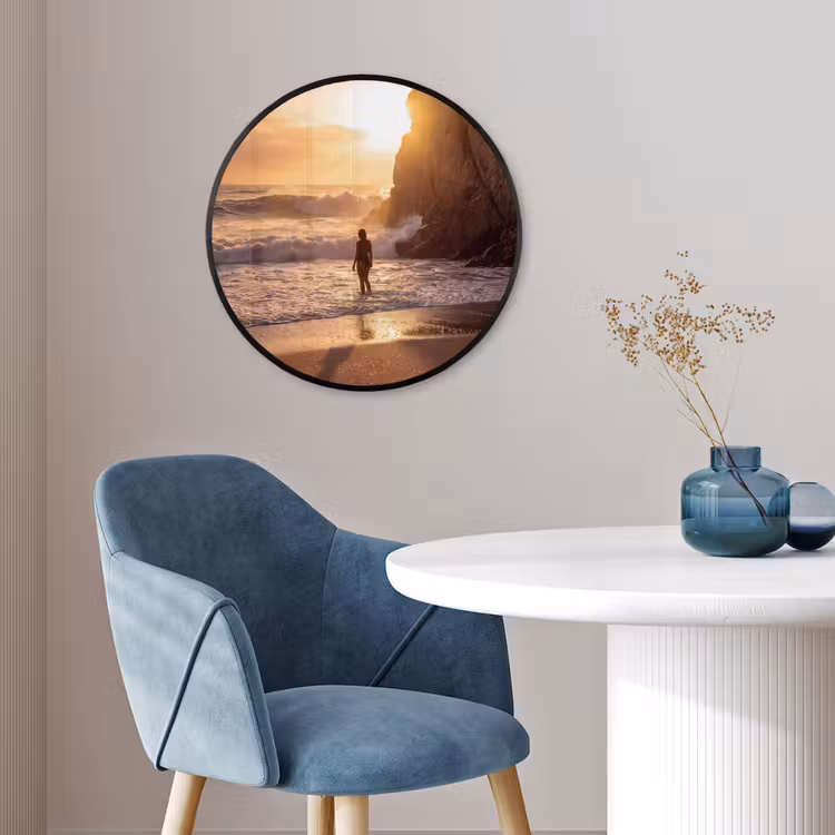 Mensen - Oceaan - Zonsondergang - Kust - Goud Fotolijst rond zonder passe partout klein -sfeer2