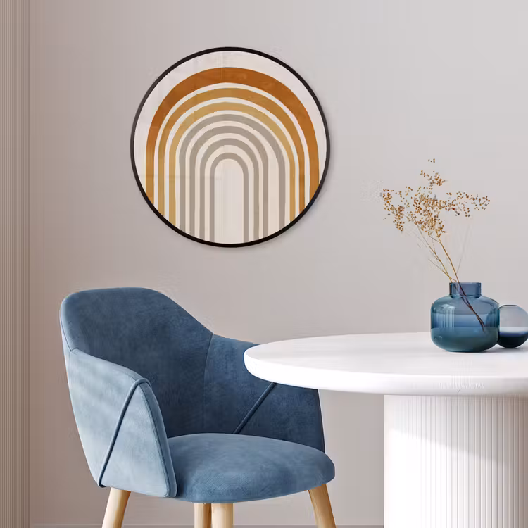 Minimalistisch - Boog - Lijnen - Beige Fotolijst rond zonder passe partout klein -sfeer2