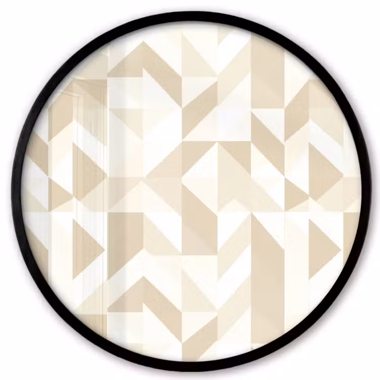 Modern - Abstract - Beige Fotolijst rond zonder passe partout klein 856 -3d