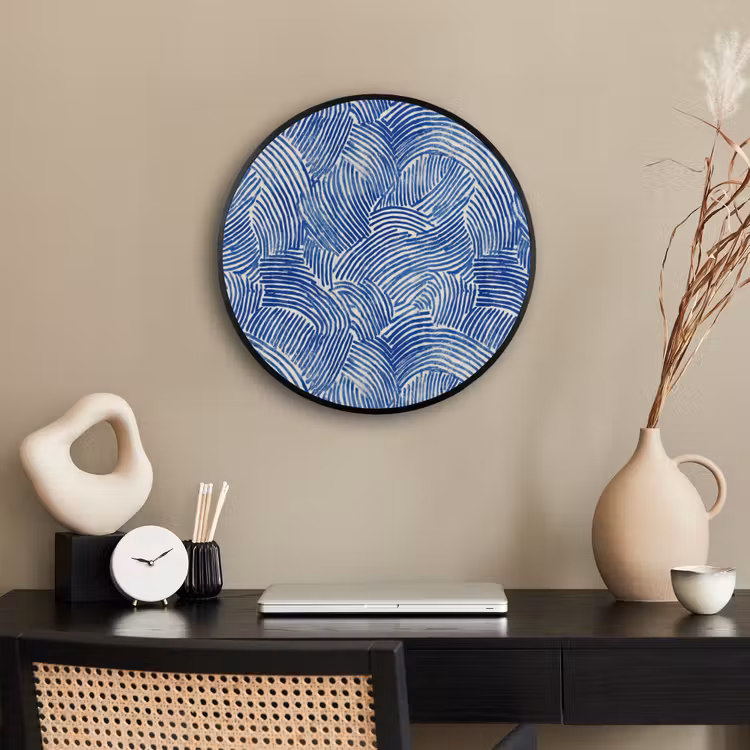 Modern - Abstract - Blauw Fotolijst rond zonder passe partout klein 856 -sfeer1