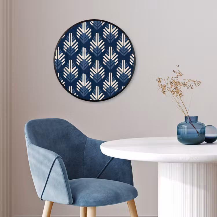 Modern - Patroon - Blauw Fotolijst rond zonder passe partout klein 856 -sfeer2