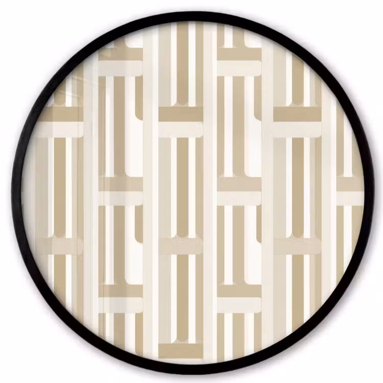 Modern - Geometrisch - Beige Fotolijst rond zonder passe partout klein 856 -3d