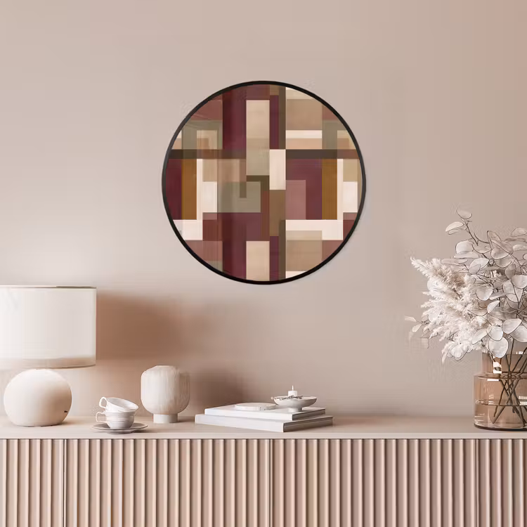 Modern - Geometrie - Kleurrijk Fotolijst rond zonder passe partout klein 856 -sfeer3