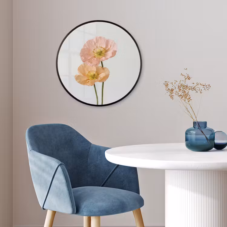 Papavers - Botanisch - Roze Fotolijst rond zonder passe partout klein -sfeer2