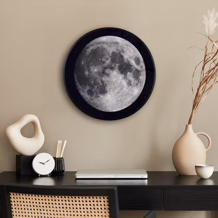 Poster im Rahmen Rund - Mond – Sterne – Weltraum — 3