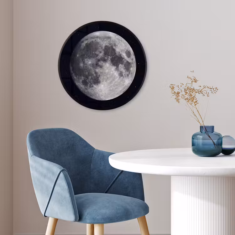 Poster im Rahmen Rund - Mond – Sterne – Weltraum — 4