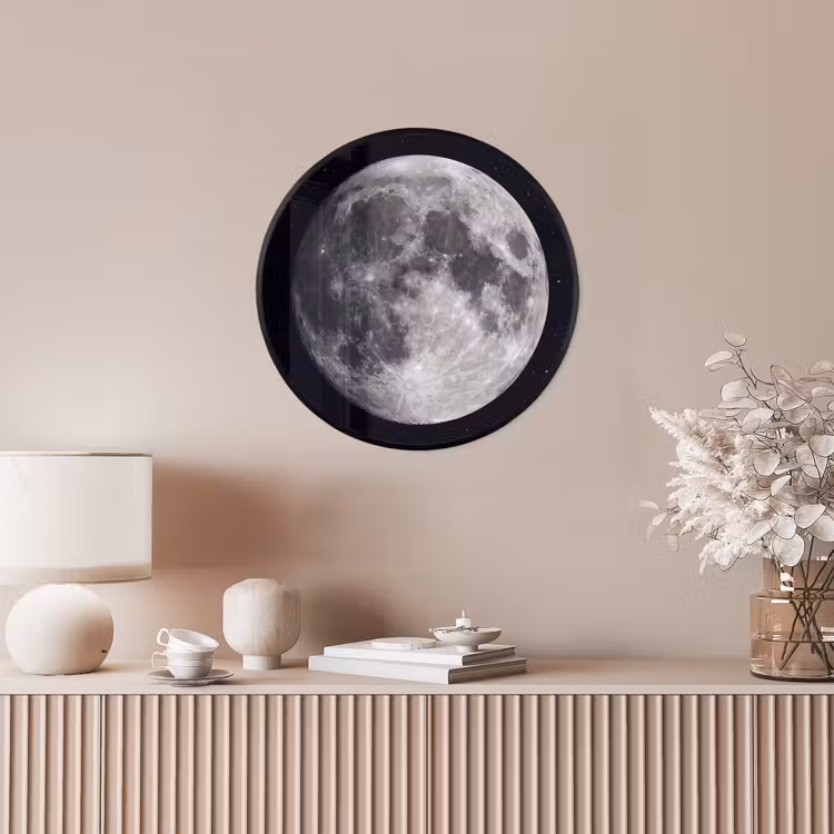 Poster im Rahmen Rund - Mond – Sterne – Weltraum — 5