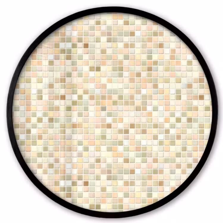 Mozaïek - Patroon - Beige Fotolijst rond zonder passe partout klein 856 -3d