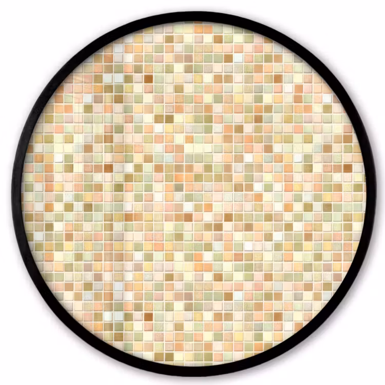 Mozaïek - Patroon - Terracotta Fotolijst rond zonder passe partout klein 856 -3d
