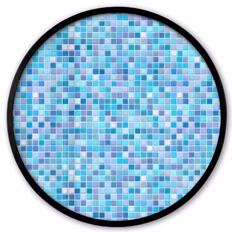 Mozaïek - Patroon - Turquoise Fotolijst rond zonder passe partout klein 856 -3d