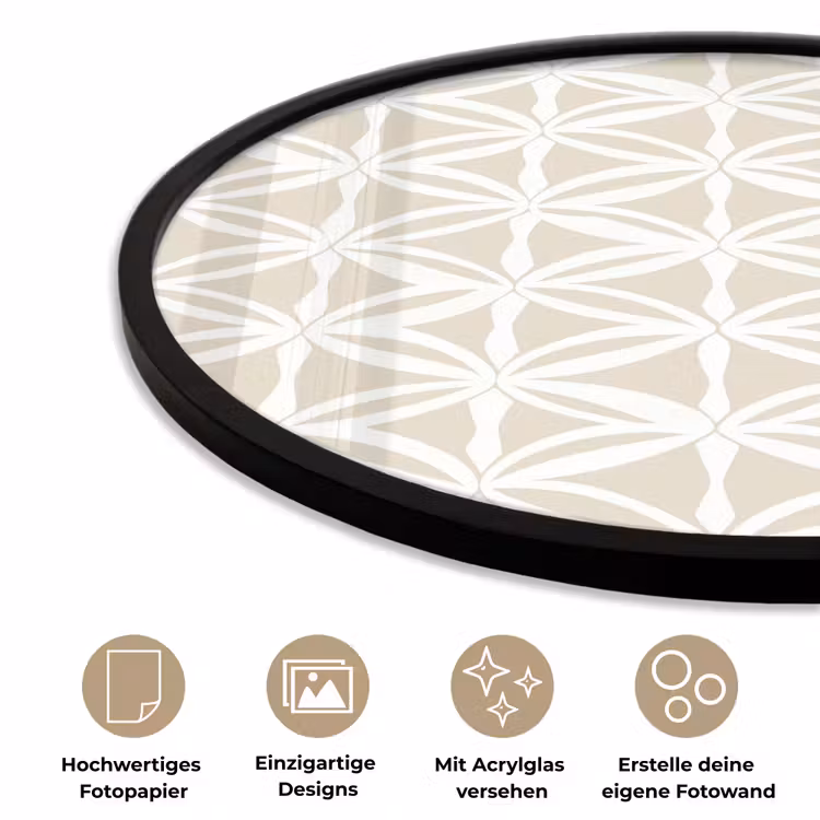 Motief - Modern - Beige Fotolijst rond zonder passe partout klein 856 -closeup_DE