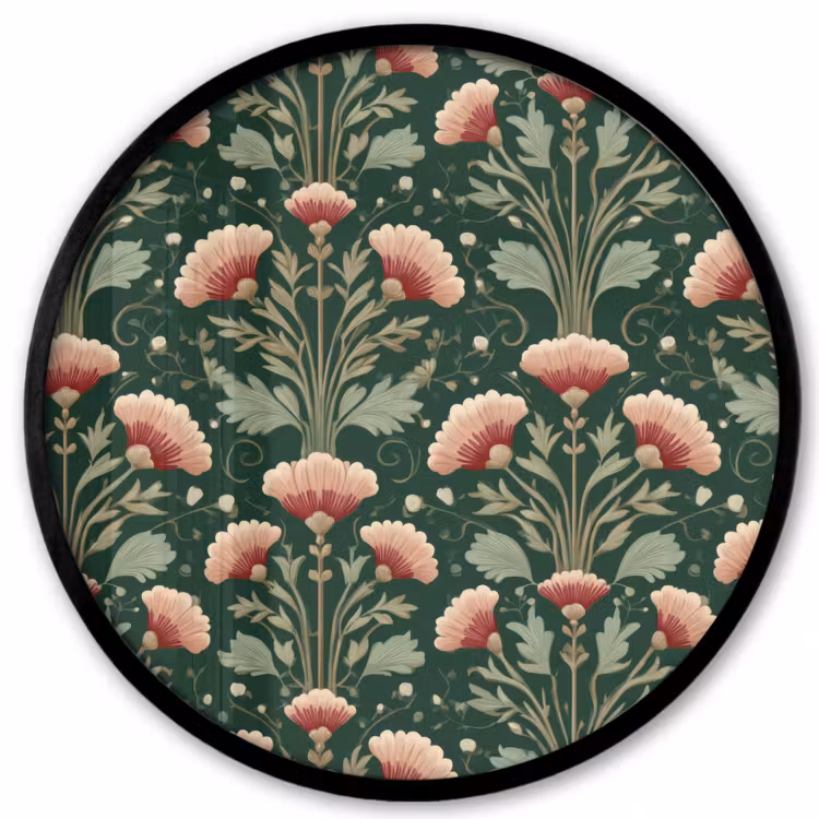 Patroon - Botanisch - Kleurrijk Fotolijst rond zonder passe partout klein 856 -3d