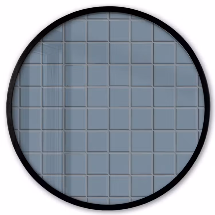 Patroon - Tegel - Blauwgrijs Fotolijst rond zonder passe partout klein 856 -3d