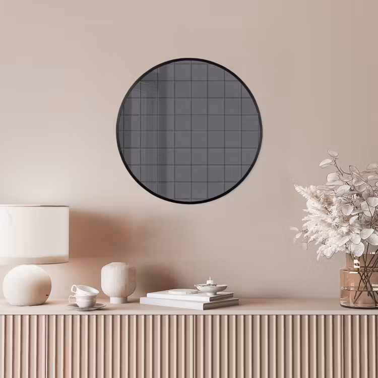 Patroon - Tegel - Grafiet - Grijs Fotolijst rond zonder passe partout klein 856 -sfeer3
