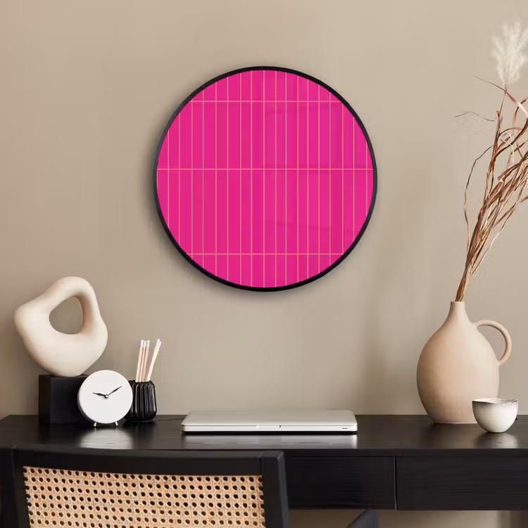Patroon - Tegel - Magenta - Roze Fotolijst rond zonder passe partout klein 856 -sfeer1