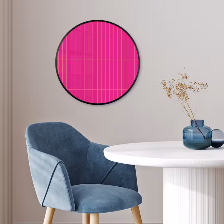 Patroon - Tegel - Magenta - Roze Fotolijst rond zonder passe partout klein 856 -sfeer2