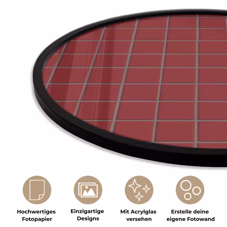 Patroon - Tegels - Burgundy Fotolijst rond zonder passe partout klein 856 -closeup_DE