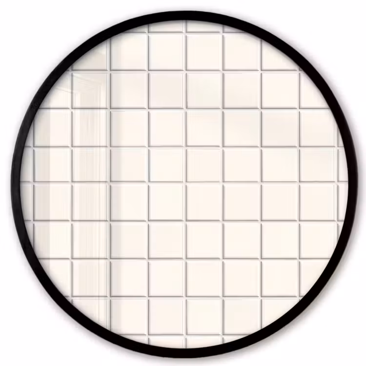 Patroon - Tegels - Wit Fotolijst rond zonder passe partout klein 856 -3d