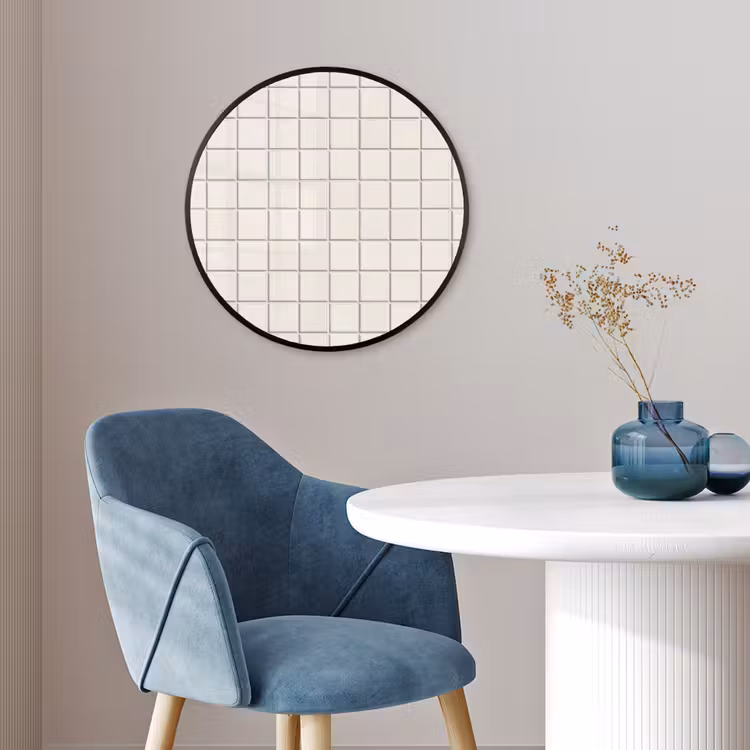 Patroon - Tegels - Wit Fotolijst rond zonder passe partout klein 856 -sfeer2