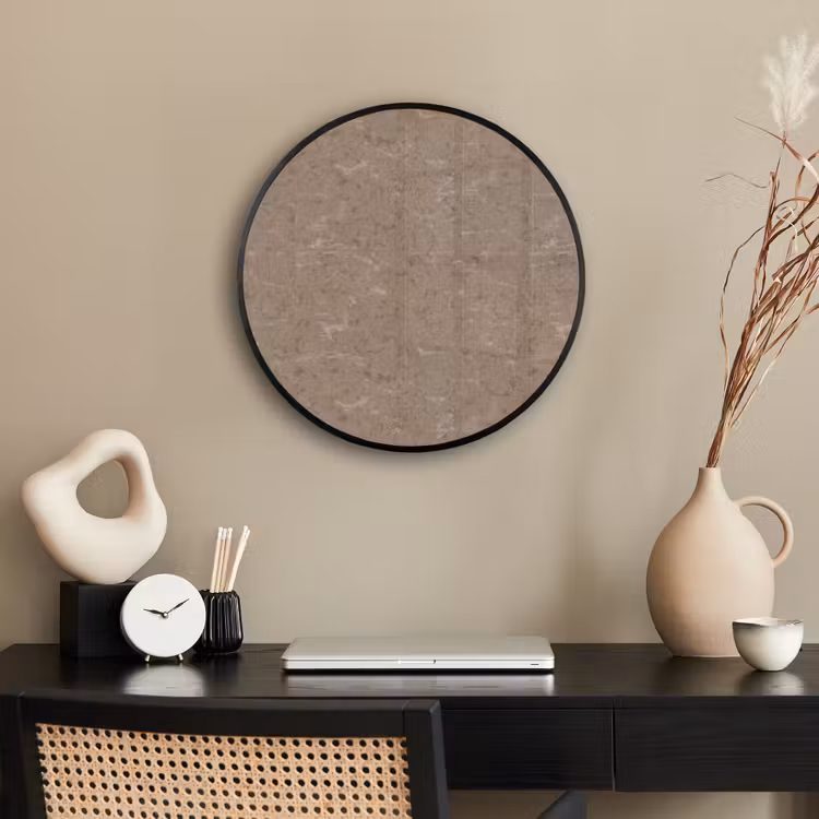 Patroon - Kalksteen - Beige Fotolijst rond zonder passe partout klein 856 -sfeer1
