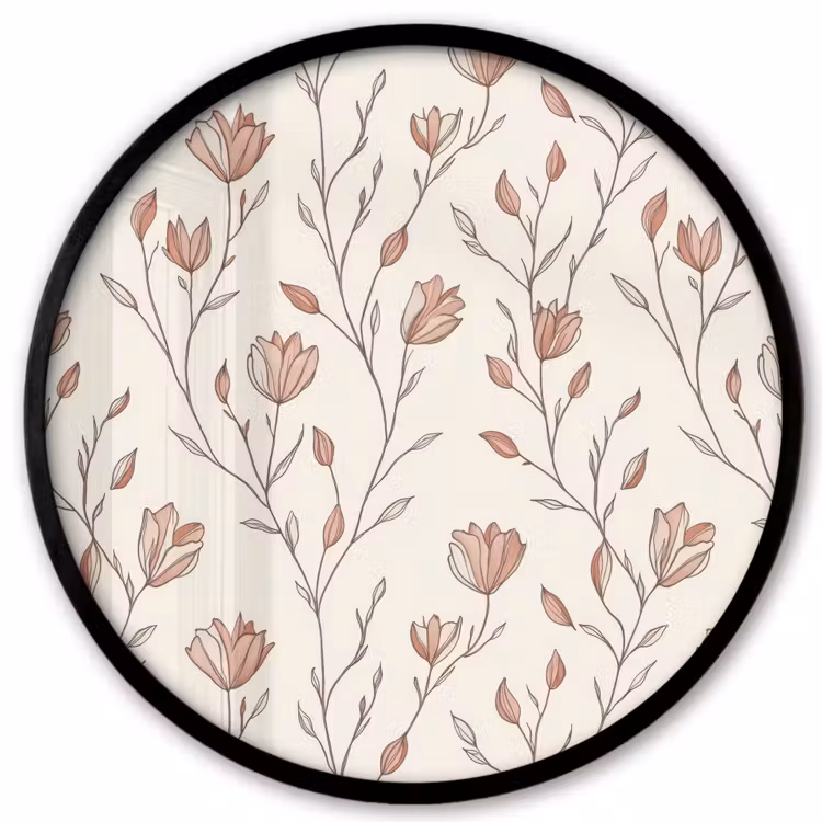 Patroon - Klassiek - Roze Fotolijst rond zonder passe partout klein 856 -3d