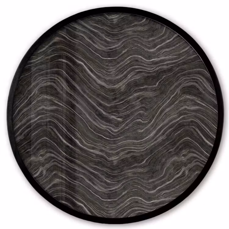 Patroon - Contrast - Antraciet Fotolijst rond zonder passe partout klein 856 -3d