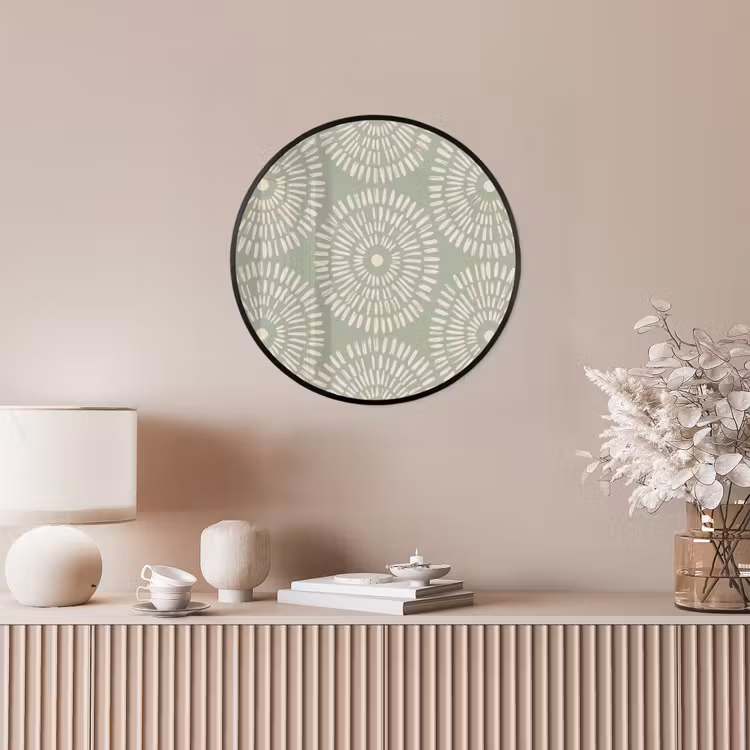 Patroon - Cirkels - Abstract - Modern - Groen Fotolijst rond zonder passe partout klein -sfeer3