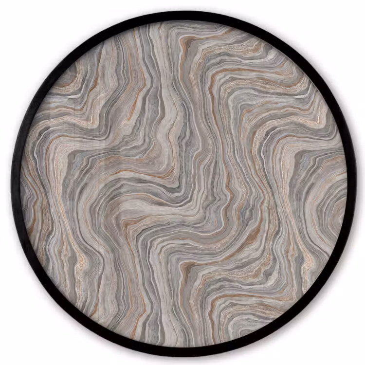 Patroon - Textuur - Grijs Fotolijst rond zonder passe partout klein 856 -3d