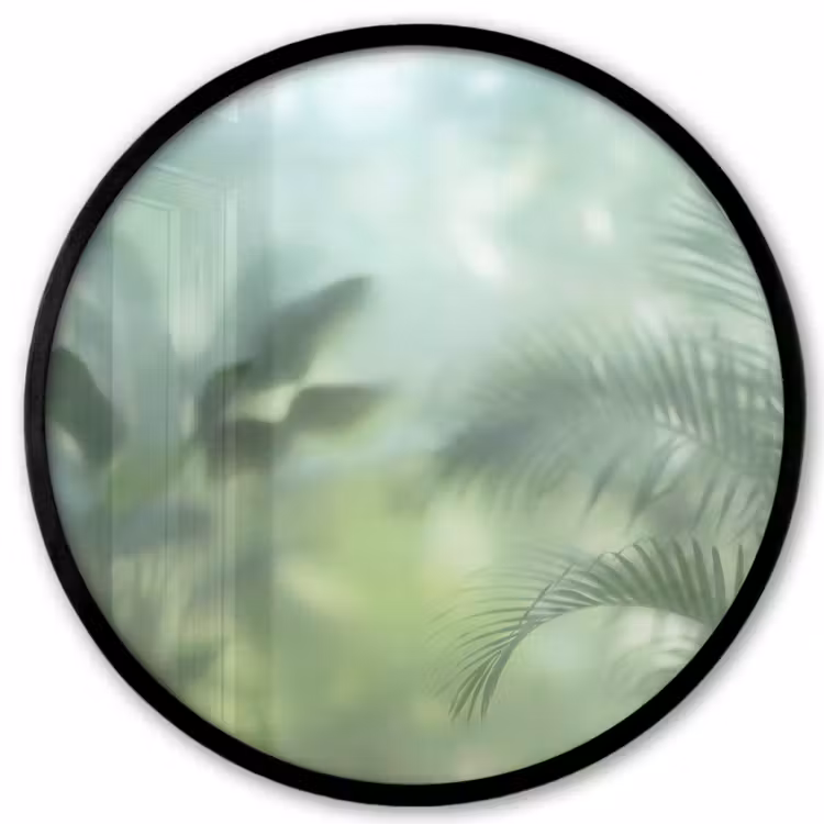 Natuur - Vervaagd - Groen - Abstract - Modern Fotolijst rond zonder passe partout klein -3d