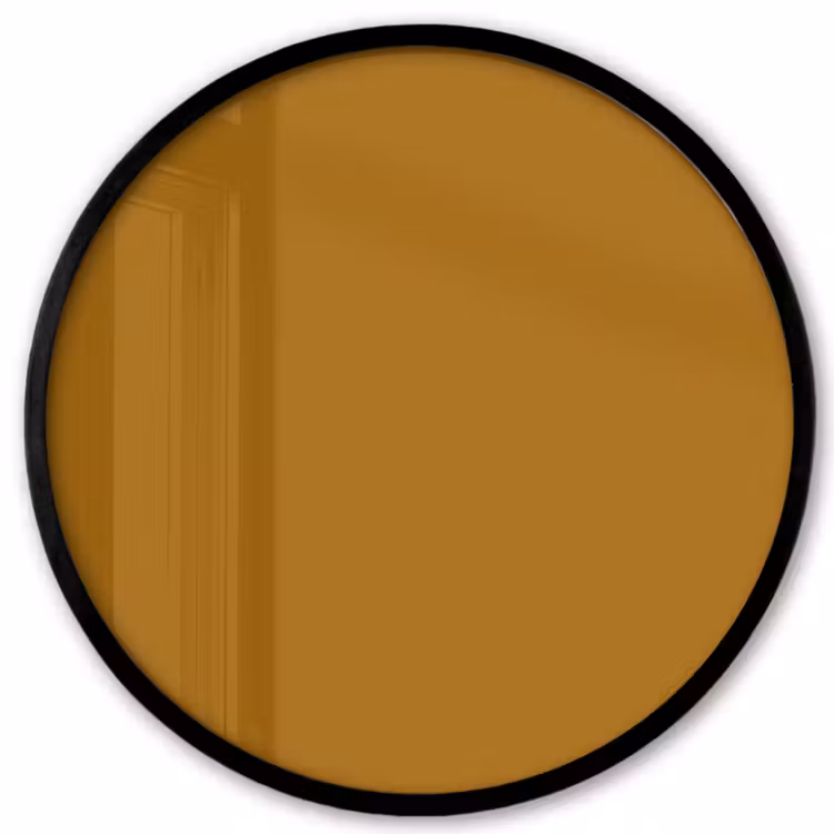Ocre - Gold - Geel Fotolijst rond zonder passe partout klein 856 -3d