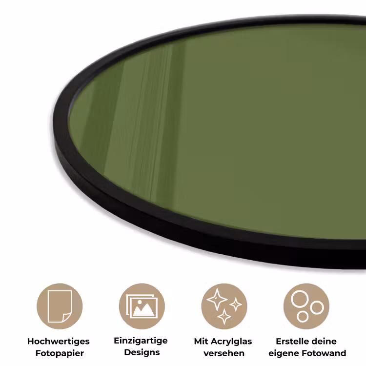 Olive - Drab - Groen Fotolijst rond zonder passe partout klein 856 -closeup_DE