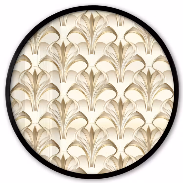 Ornament - Barok - Goud Fotolijst rond zonder passe partout klein 856 -3d