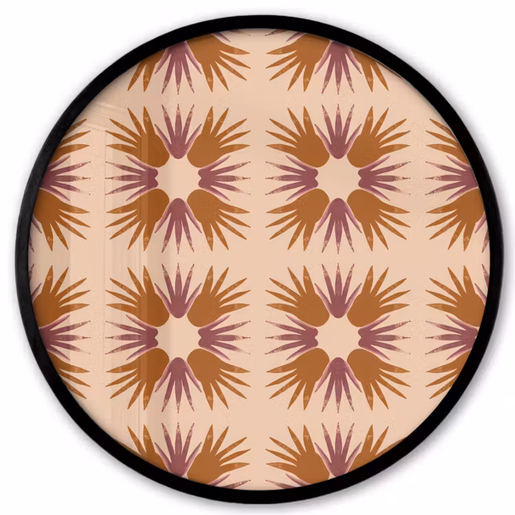 Ornament - Patroon - Oker Fotolijst rond zonder passe partout klein 856 -3d