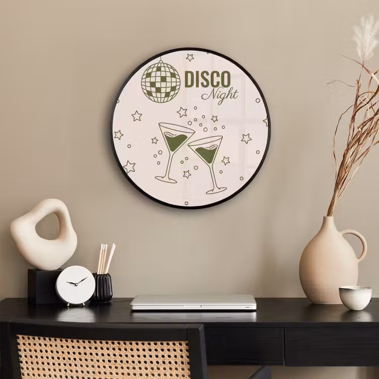 Feest - Disco - Drank - Illustratie - Groen Fotolijst rond zonder passe partout klein -sfeer1