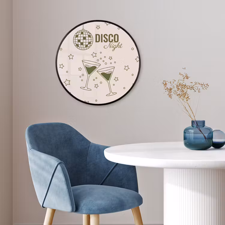 Feest - Disco - Drank - Illustratie - Groen Fotolijst rond zonder passe partout klein -sfeer2