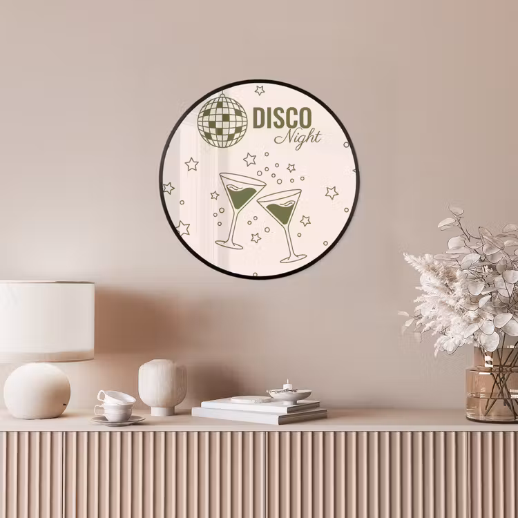 Feest - Disco - Drank - Illustratie - Groen Fotolijst rond zonder passe partout klein -sfeer3