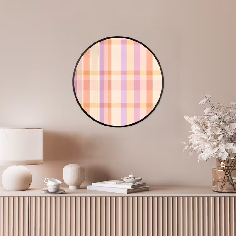 Pastel - uitpatroon - Geometrisch Fotolijst rond zonder passe partout klein 856 -sfeer3
