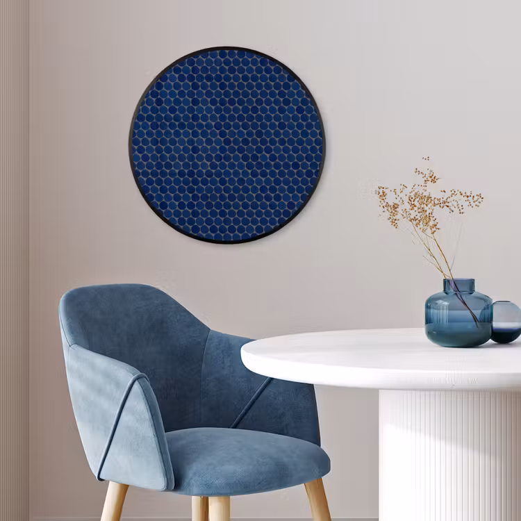 Penny - Mozaïek - Donkerblauw Fotolijst rond zonder passe partout klein 856 -sfeer2