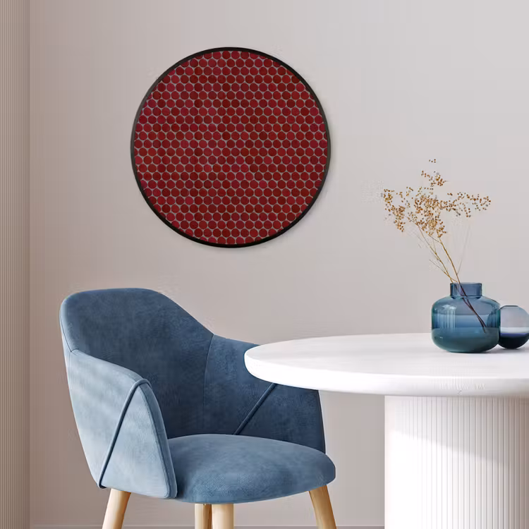 Penny - Mozaïek - Rond - Rood Fotolijst rond zonder passe partout klein 856 -sfeer2