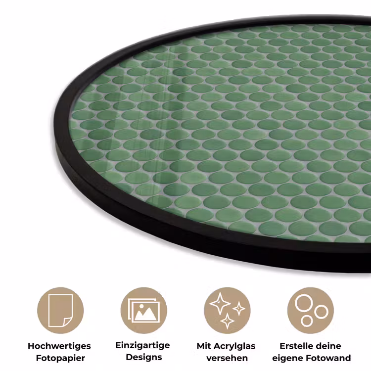 Penny - Mozaïek - Bosgroen - Green Fotolijst rond zonder passe partout klein 856 -closeup_DE